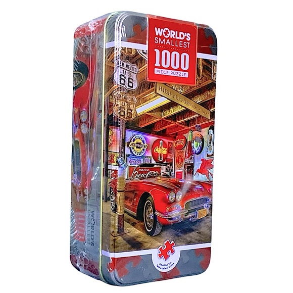 Puzzle World's Smallest Classic Car 1000 Piece Tin Box 11.7x16.50 in New Sealed - Picture 12 of 16